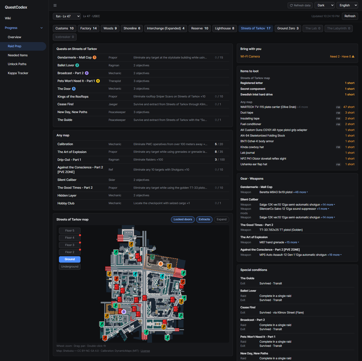 Raid prep page