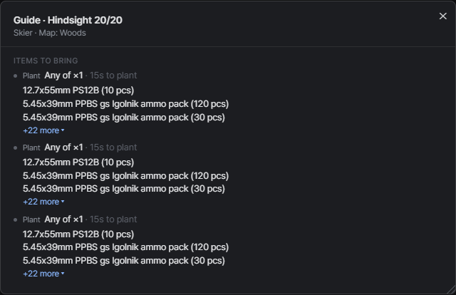 Items to plant
